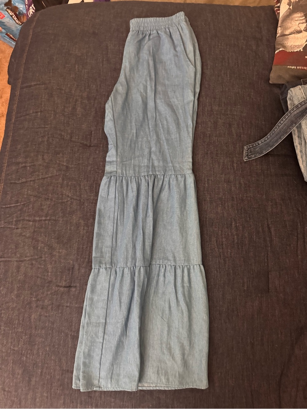 Light Blue Tiered pants
